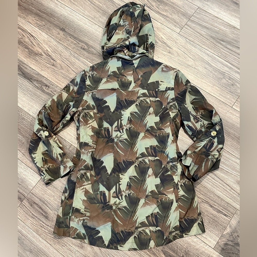 New! Ciao Milano Tess Camouflage Women's Raincoat Trench Jacket - Picture 3 of 9